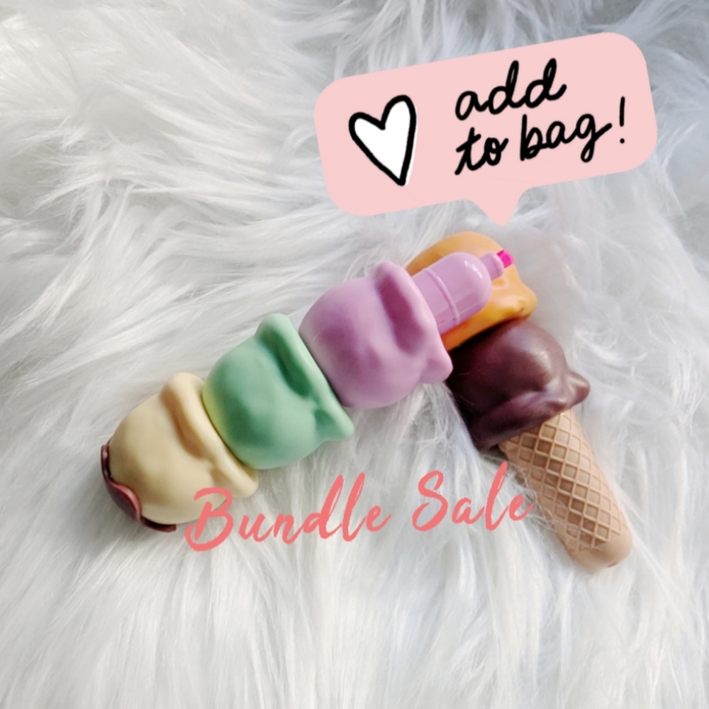 Ice cream cone highlighter markers